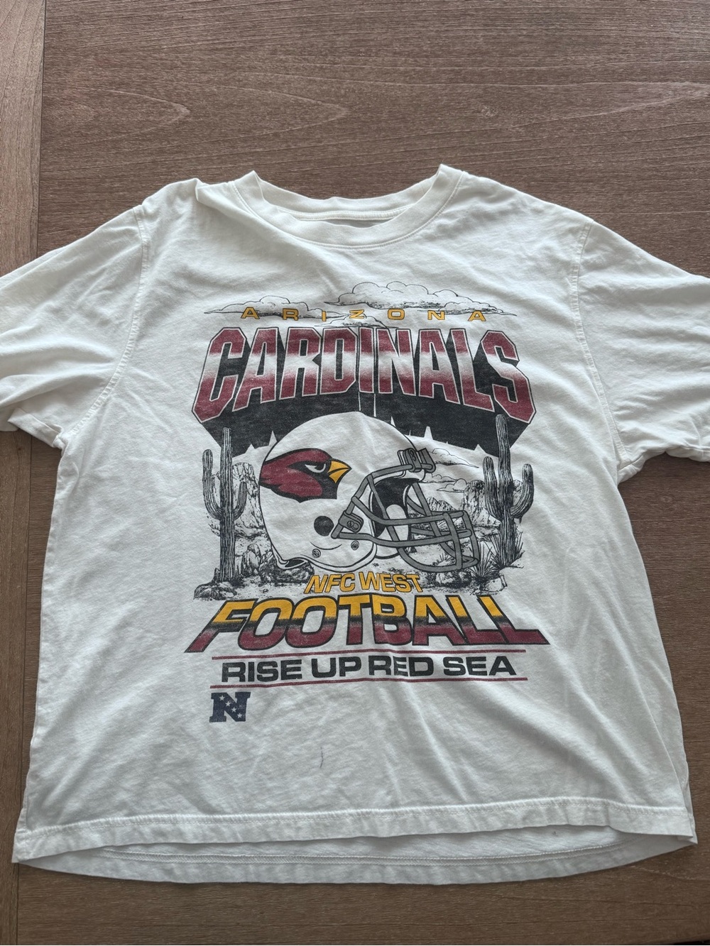 Arizona Cardinals White Graphic Tee - Cardinal Red & Gold Accents
